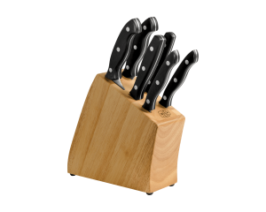 6 Piece Cutlery Set with Wood Block